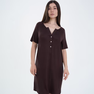 Nightgown for pregnant and nursing mothers Smart Care 24190 Cocoa