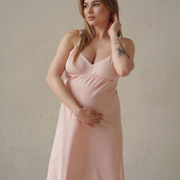 Smart Care Nursing Nightgown for Moms (24133) Pastel pink