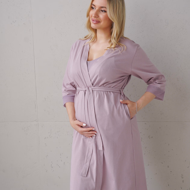 Халат для вагітних та годуючих Soft&Lace (25320) Аметист
