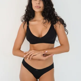Basic Cotton Bra for Maternity and Nursing 556 black