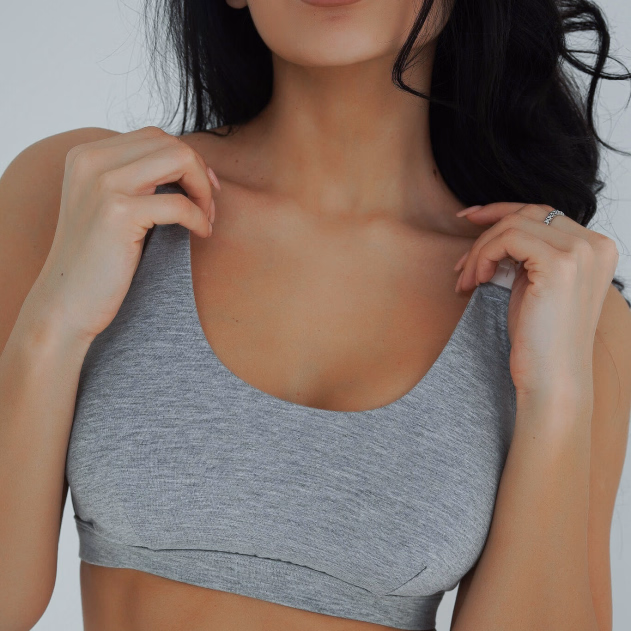 Топ для вагітних та годуючих матусь Simple&Basic (822) Сірий меланж