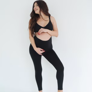 Cotton leggings for pregnant women Simple&Basic 635 Black