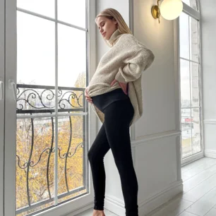 Леггінси для вагітних з хутром Warm&Cosy 630 Чорний